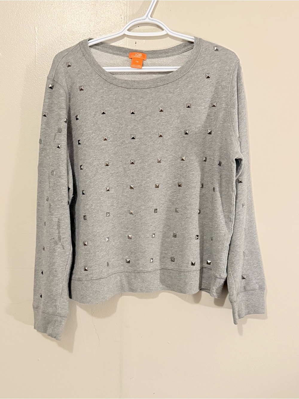 Joe Fresh Silver Studded Grey Sweatshirt